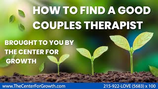 How to Find a Good Couples Counselor