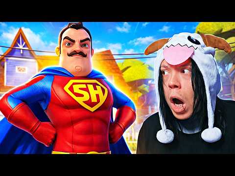 A SZOMSZÉD SZUPERHŐS LETT... ÉS PÉPPÉ VERT ENGEM - Hello Neighbor Super Mod