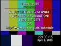 PBS Schedule 503 Adult Learning Service Feed April 06 2003