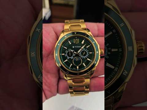 Titan Regalia Premium Green|| Dial Quartz Multifunction Stainless-Steel Strap||watch for Men1688KM05