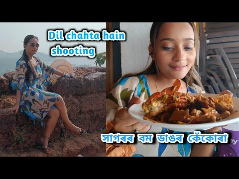 সাগৰৰ king কেঁকোৰা খাই দিলোঁ। Goa ৰ special খোৱা বস্তুবোৰ চাওক।Chapora fort, vagator beach.Episode 8