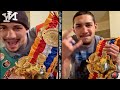 TEOFIMO LOPEZ REVEALS NEW RING MAGAZINE BELT! SHOWS OFF TITLE BELTS STUNTIN ON HATERS