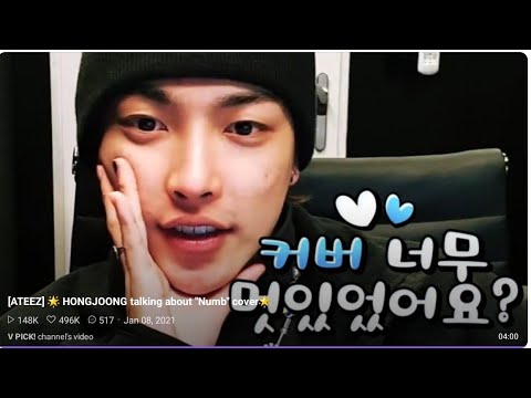 Ateez Vlive Vpick Eng Hongjoong cover Numb came out 1-8-2021