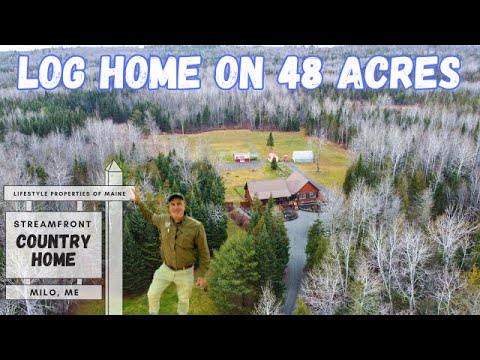 Maine Log Home on 48 Acres | ME Real Estate