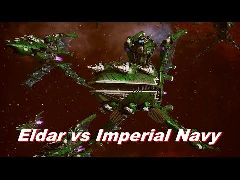Eldar vs Imperial Navy! Rank 97, Heroic Difficulty, 1500 Points - Battlefleet Gothic Armada