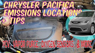 ⫷ Chrysler Pacifica Emissions Locations & Info: EGR Valve, PCV Valve, Vapor Purge, Oxygen Sensors ⫸