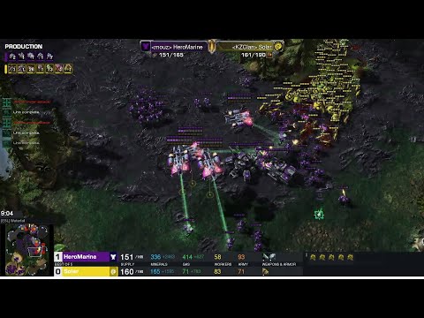 Starcraft II TSL 9 2022 Aug15 HeroMarine(T) v Solar(Z) Game 1 MAPS- [ESL] Waterfall