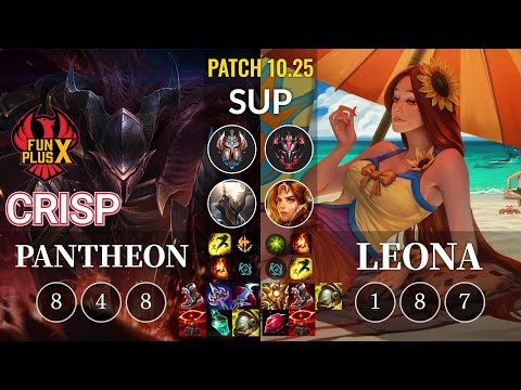 FPX Crisp Pantheon vs Leona Sup - KR Patch 10.25