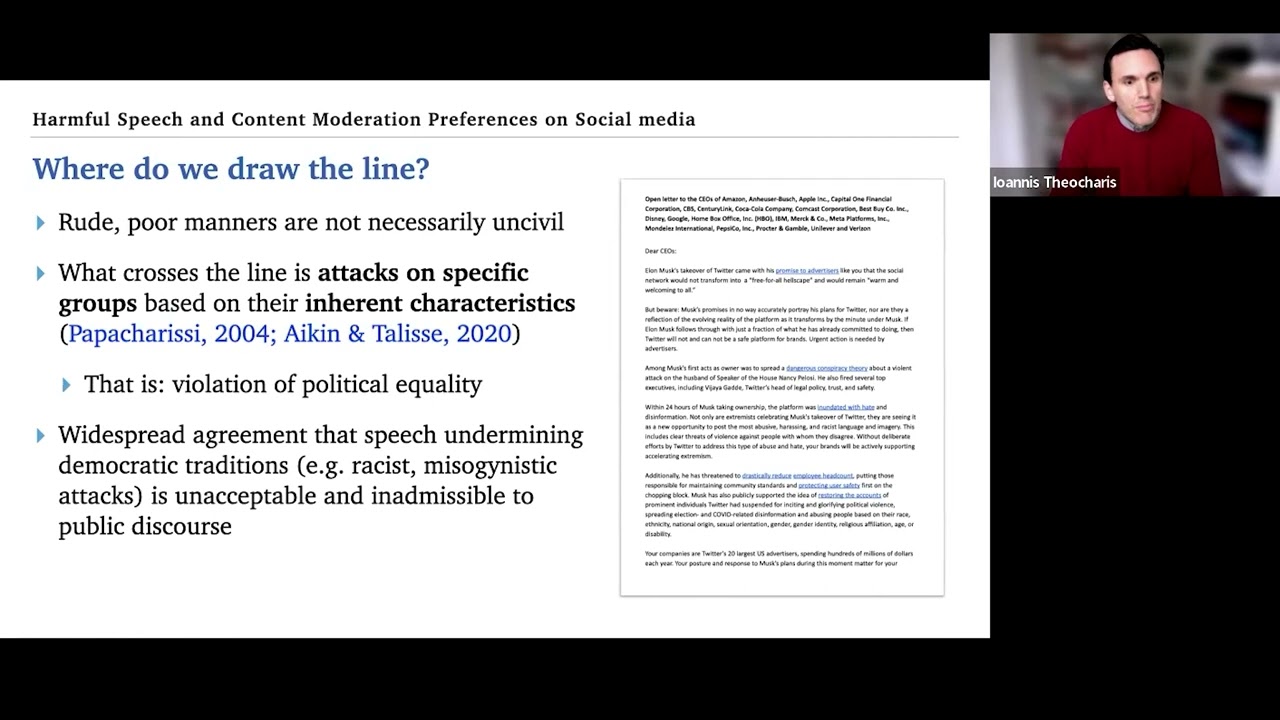 Harmful speech and content moderation preference on social media