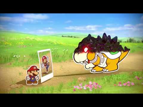Using the Instant Camera Card Against Bowser in Paper Mario Color Splash