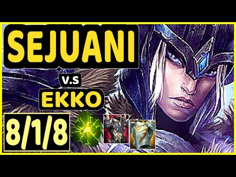NJI (SEJUANI) vs EKKO - 8/1/8 KDA JUNGLE GAMEPLAY - EUW Ranked GRANDMASTER