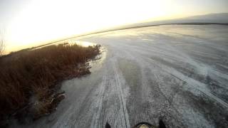 preview picture of video 'snowmobile waterskip big muskego 2'
