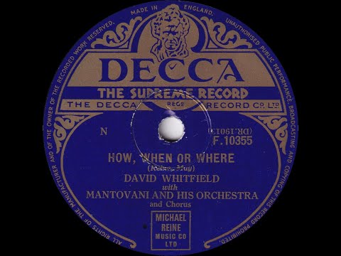 David Whitfield - How, When Or Where