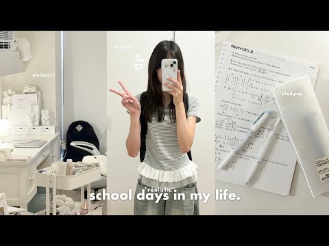 *realistic* school days in my life: productive, studying, cute fits, pinterest schoolgirl