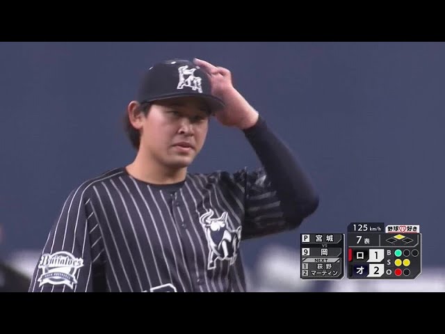 【7回表】バファローズ・宮城 7回途中1失点の好投を見せる!! 2021/4/18 B-M