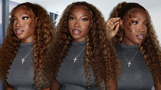 PERFECT Honey Brown Wig Install on Brown Skin | *Very Beginner Friendly* | FT. Cynosure  Hair