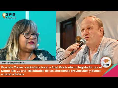 Graciela Correa, vecinalista local, y Ariel Grich, legislador del Dpto. Rio Cuarto: elecciones