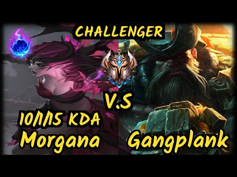 PNG Kami (MORGANA) vs GANGPLANK - 10/1/15 KDA MID CHALLENGER GAMEPLAY - BR v9.7