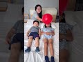 Brother pacifies crying sister 🎈🤣😱👧🏻👶🏻