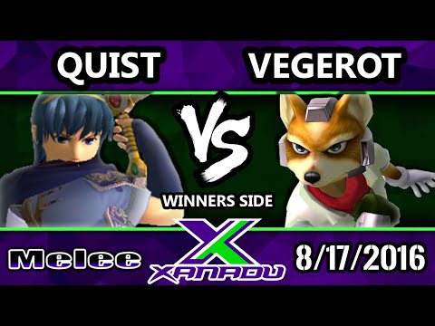 S@X 163 - Vegerot (Fox) Vs. Quist (Marth) SSBM Tournament - Smash Melee