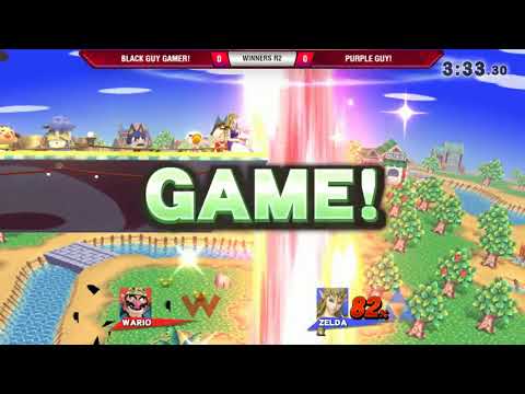 VSGC Lock In - Winners R2 -  Black Guy Gamer (Wario) vs Purple Guy (Zelda) - Smash 4