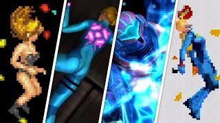 Evolution of Metroid Deaths & Game Over Screens