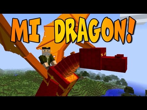 "DRAGONES MASCOTA!!" | Dragon Mounts Mod | Mod Review Minecraft