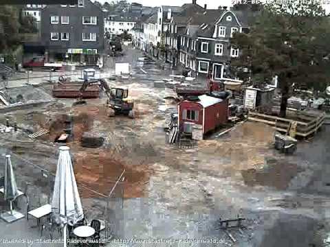Umbau des Marktplatzes in Radevormwald 2012 im Zeitraffer