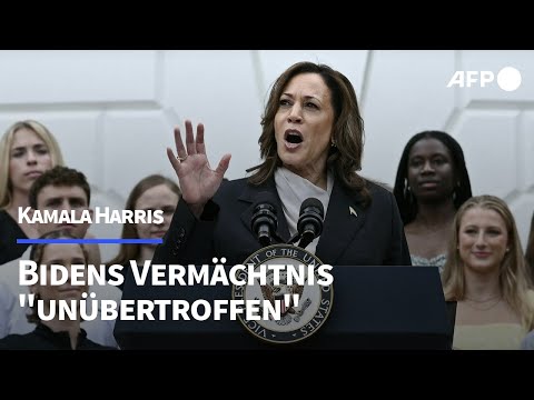 Video Thumbnail: Harris: Bidens Vermächtnis "unübertroffen" | AFP