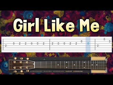 Black Eyed Peas, Shakira - GIRL LIKE ME - Guitar tutorial (TAB)