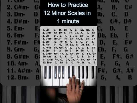 How to Practice 12 Minor Scales in 1 Minute on Piano | Indian Solfege