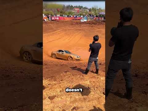 Mercedes Stuck in Mud Pit — Will It Escape? #challenge #mudpit #rescue