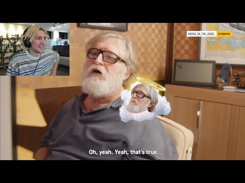 xQc reacts to Gabe Newell welcoming You to The International