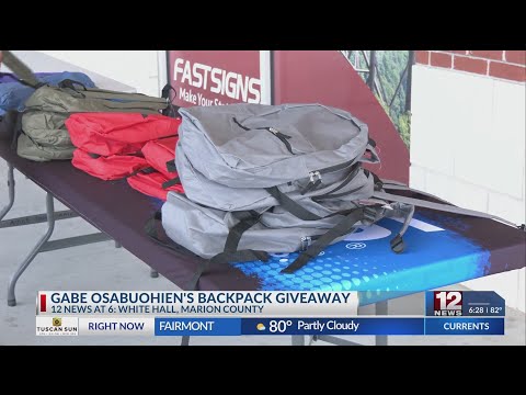 Former Mountaineer Gabe Osabuohien hosts 2nd annual back-to-school giveaway