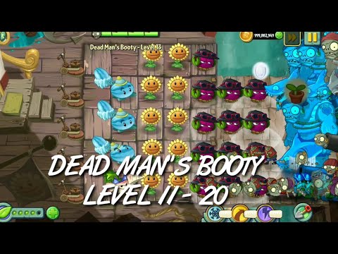 Plants vs Zombies 2 - Pirate Seas | Endless Zone All Max Level Plants Test Level 11 - 20