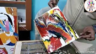 preview picture of video 'fluid painting via colour pouring by Artist Ankur Verma'