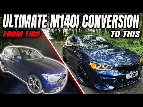TRANSFORMING A BMW 118i TO B58 M140I WITH ALL M140i RUNNING GEAR in 14 minutes