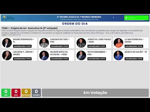 3ª SESSÃO DA 7ª REUNIÃO ORDINÁRIA