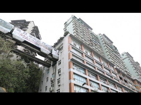 Chinese metro runs through residential apartment