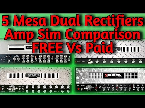 5 MESA BOOGIE Dual Rectifier AMP SIM Comparison - FREE & Paid VSTS - Plugin Alliance, ML Sound Lab