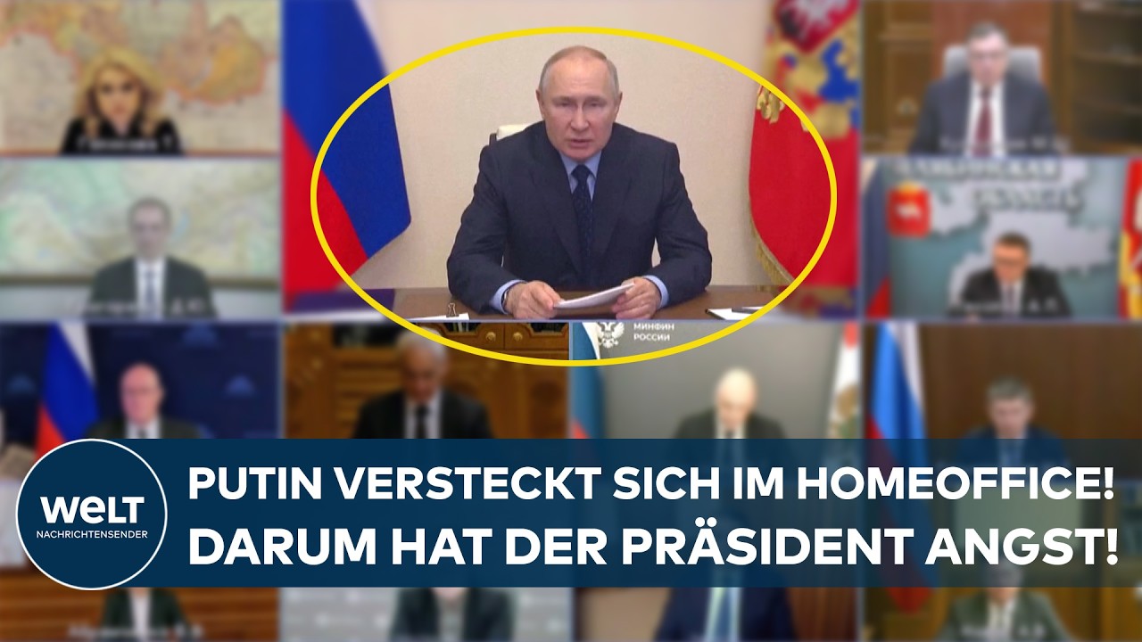 KREML LEER: PUTIN versteckt sich im Homeoffice! Russen-Präsident in Angst vor Attentat wie im Iran