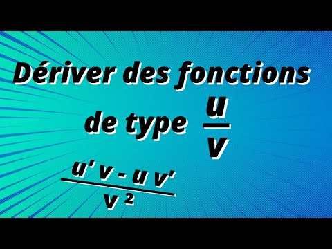 Calculation of the derivative of quotient functions u/v - corrected exercises