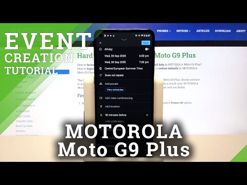 How to Add Event to Calendar in Motorola Moto G9 Plus - Customize Event