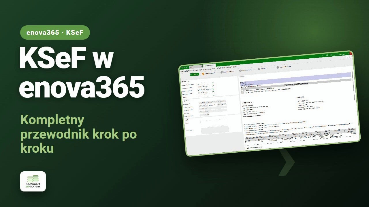 KSeF w enova365 — kompletny przewodnik krok po kroku