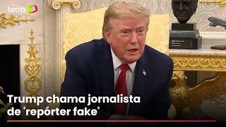 Trump manda jornalista ficar 'quieta' e a chama de 'repórter fake' durante coletiva
