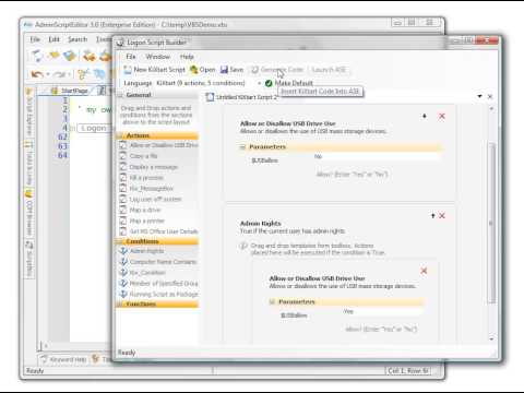Article: Video: ASE's Logon Script Builder