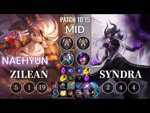GRF Naehyun Zilean vs Syndra Mid - KR Patch 10.15