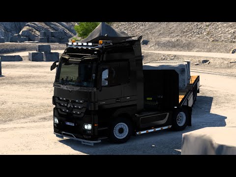 ETS.2 Mercedes Actros MP3 Loaded Marble Blocks 22t From a City Livorno To Florence