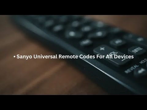 Sanyo Universal Remote Codes