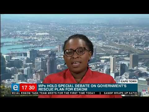 Special debate on government plan for Eskom